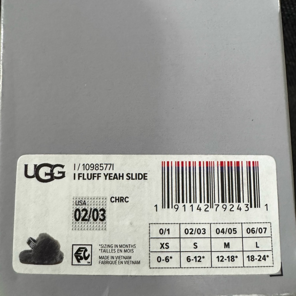 BABY UGG Charcoal Fluff Yeah Slide - Picture 10 of 10